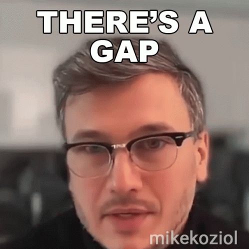 Theres A Gap Mike Koziol GIF - Theres A Gap Mike Koziol Biznessrebels GIFs