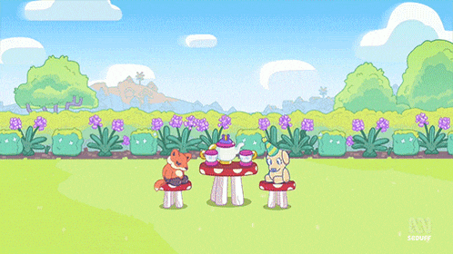 a cartoon scene with abc scoops in the lower right corner