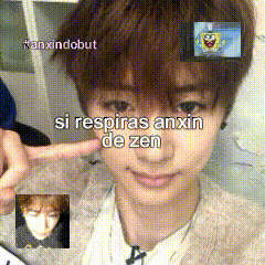 a picture of a person with the words si respiras anxin de zen written on it