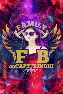 a picture of a woman with wings and the words family fb cocapt rindhi