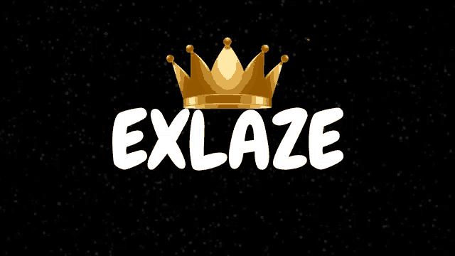 the word exlaze with a gold crown on top
