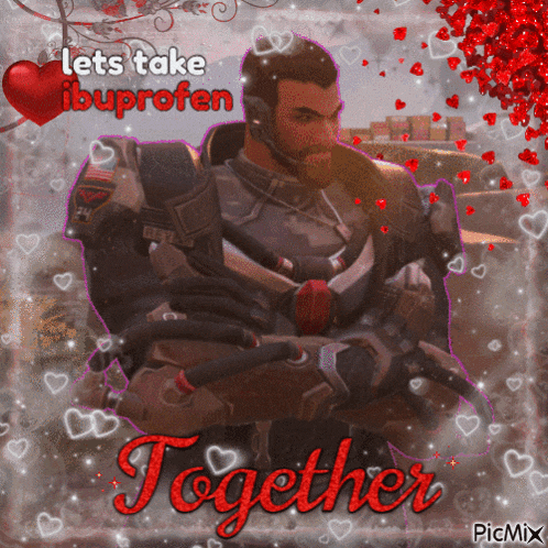 a picture of a man with the words " let 's take ibuprofen together "