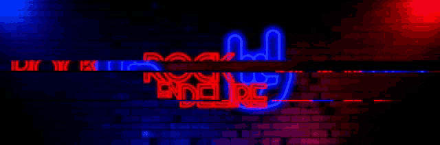 a neon sign on a brick wall says rock 'n ' desire