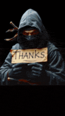 a person with a hood on their head is standing in a dark room