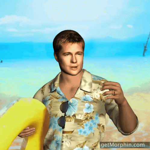 Brad Pitt Summer GIF - Brad Pitt Summer Holiday GIFs