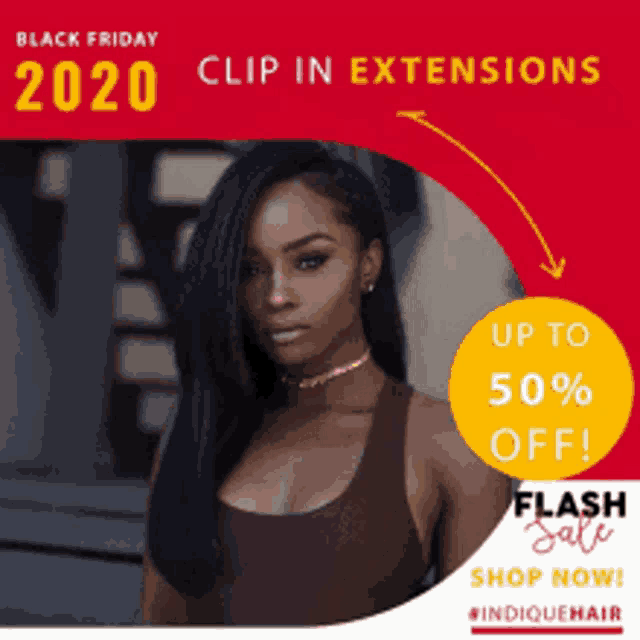 a black friday ad for clip in extensions
