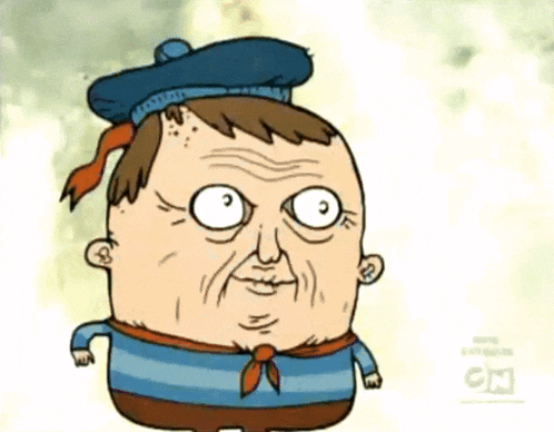 a cartoon character with a cn logo on the bottom right corner