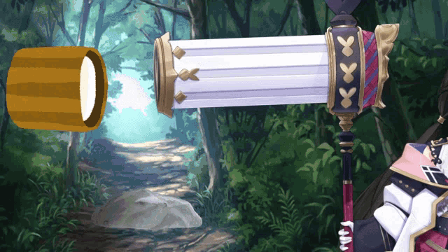 a cartoon drawing of a girl holding a cannon with a x on it