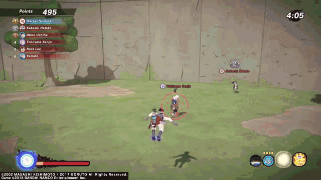 a screenshot of a video game with a score of 495 points and 4:05 remaining