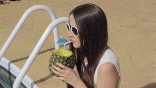 1 GIF - Pineapple Juice Drinking GIFs