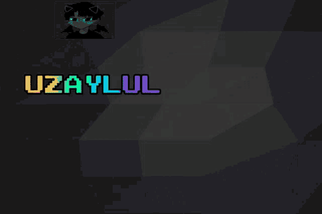a black background with a picture of a girl and the name uzaylul