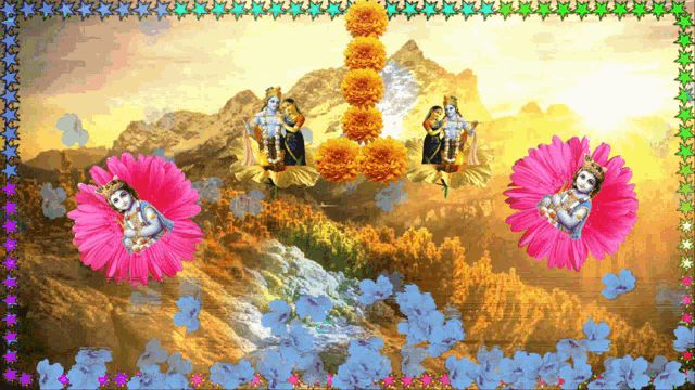 Good Morning Jai Sh Krishna GIF - Good Morning Jai Sh Krishna Flowers GIFs