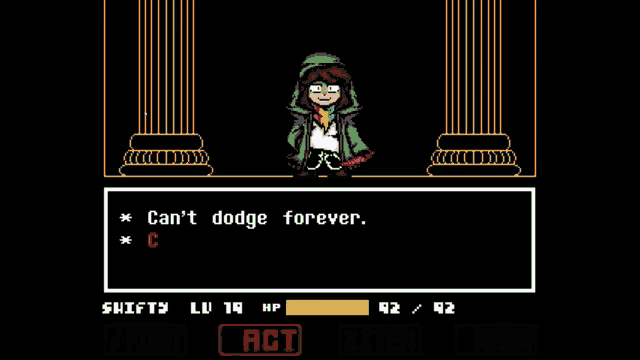 a cartoon character is holding a sword in a video game surrounded by glowing lights .