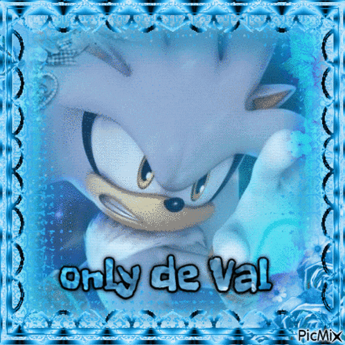 a picture of a sonic the hedgehog with the name only de val