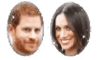 a man and a woman are standing next to each other in a circle .
