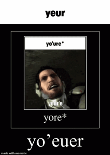 Yore You'Re GIF - Yore You'Re Grammar GIFs
