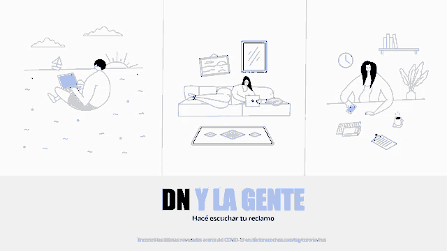 a poster that says dn y la gente on the bottom