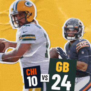 Green Bay Packers (24) Vs. Chicago Bears (10) Third-fourth Quarter Break GIF - Nfl National Football League Football League GIFs
