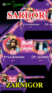 a purple background with the name sardor and zarnigor