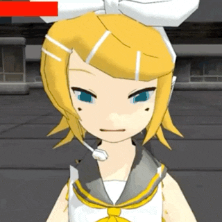 a cartoon character with a bow on her head and a microphone