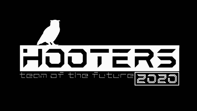 a black and white logo for scooters 2020 with a lightning bolt in the background
