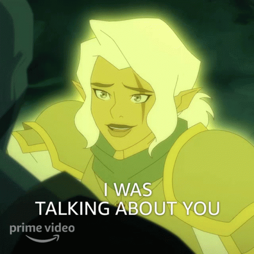 I Was Talking About You Pike Trickfoot GIF - I Was Talking About You Pike Trickfoot Ashley Johnson GIFs