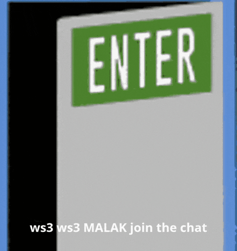 a sign that says enter on it