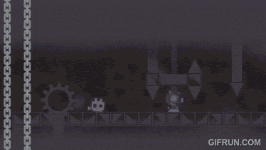 a gif from gifrun.com shows a space ship flying through a maze