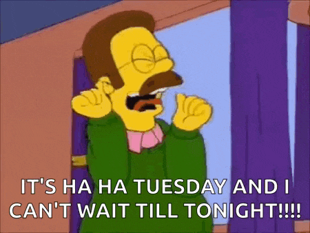 a cartoon character from the simpsons is standing in front of a window with his mouth open and a purple curtain .