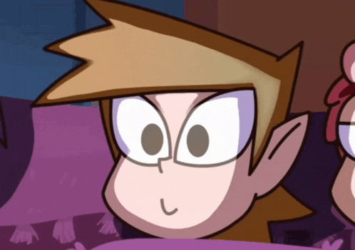 a close up of a cartoon character 's face with glasses on