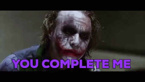 You Complete Me Joker GIF - You Complete Me Joker Love GIFs