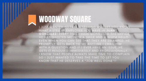 Commendation Woodway Square GIF - Commendation Woodway Square Stellar Employee GIFs