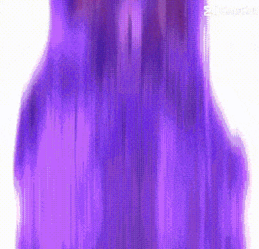 a close up of purple hair on a white background .