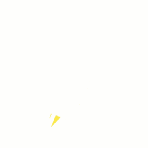 a yellow lightning bolt with a white stripe on it