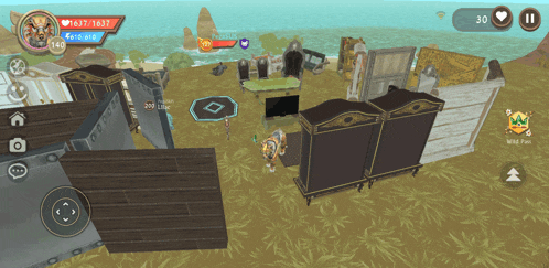 a screenshot of a game with the number 30 at the bottom