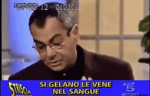 Luca Giurato Si Gelano Le Vene Nel Sangue Striscia La Notizia GIF - Stutter Dislexia Italian GIFs