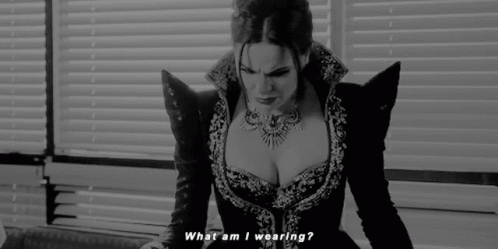 Once Upon A Time Evil Queen GIF - Once Upon A Time Evil Queen What Am I Wearing GIFs
