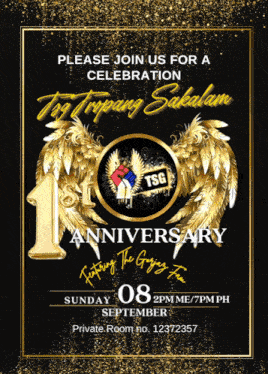 an invitation for a 1st anniversary celebration on september 8th
