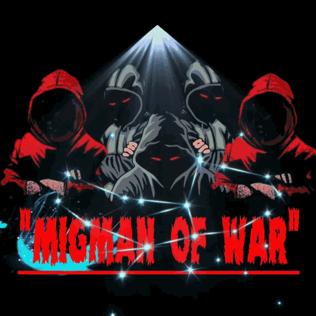 a poster that says ' mgmn of war ' on the bottom
