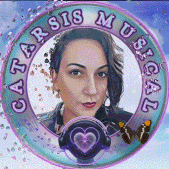a picture of a woman in a circle with the words car sis musical