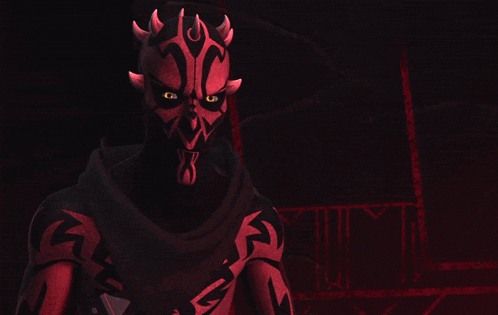 a picture of darth maul with the words boobies written below him