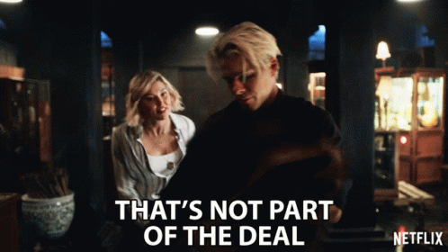 Thats Not Part Of The Deal Sarah Grey GIF - Thats Not Part Of The Deal Sarah Grey Alyssa Drake GIFs
