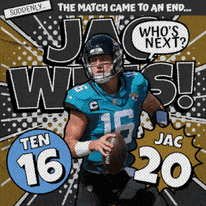 a jaguars football player is holding a football in his hand