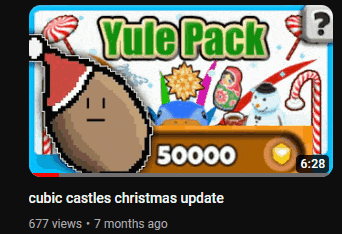 an advertisement for a video game called cube castles