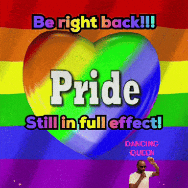 a rainbow heart with the word pride on it