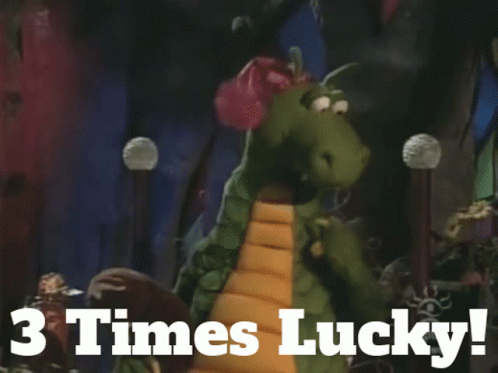 Dudley The Dragon 3times Lucky GIF