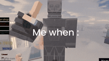 a screenshot of a video game with the words me when at the bottom