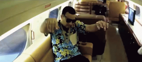 Dancing Riding Private Jet GIF