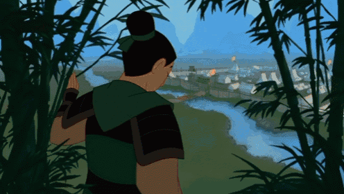 a cartoon of a man looking at a river
