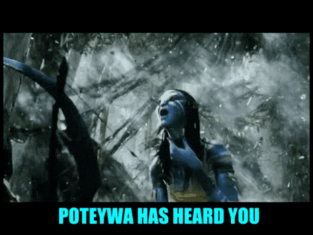 poteywa has heard you is written on the screen